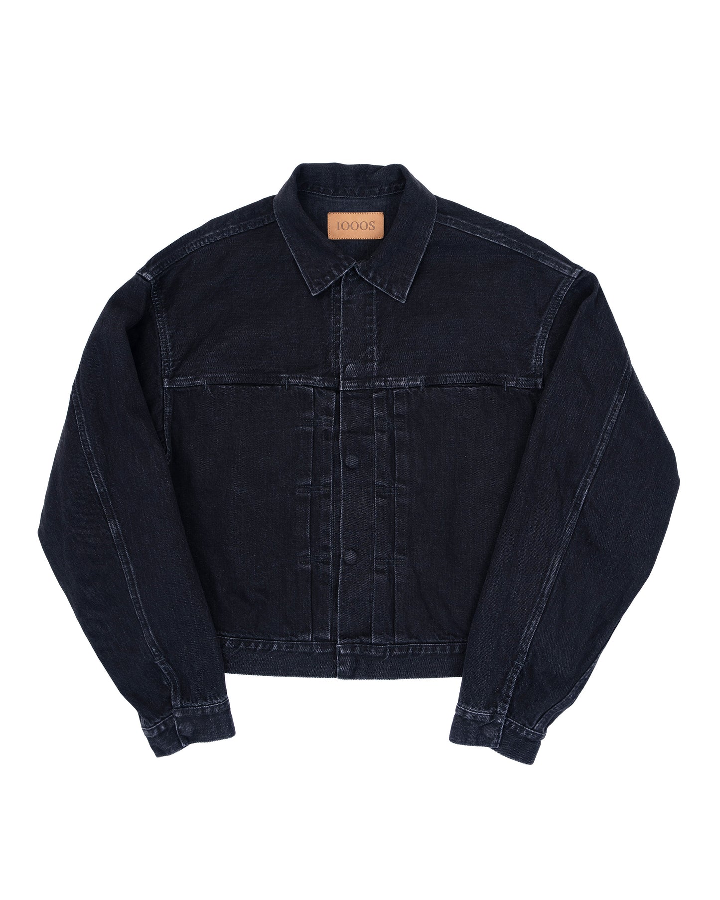 INVISIBLE PLEATED DENIM JACKET