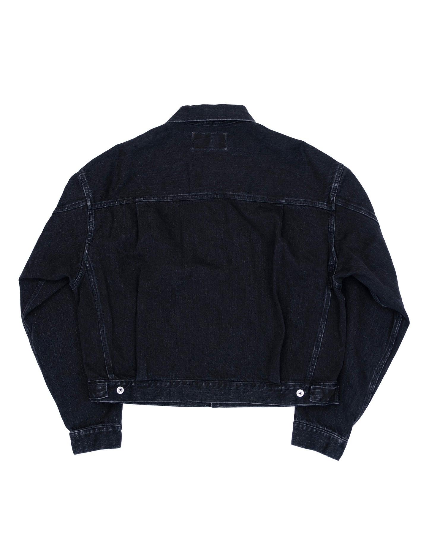INVISIBLE PLEATED DENIM JACKET