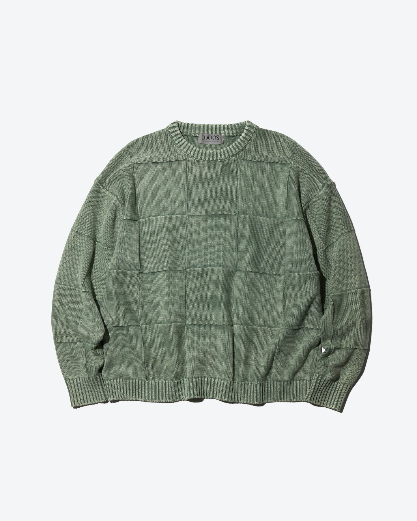 ACID WASH CHECKERED SWEATER
