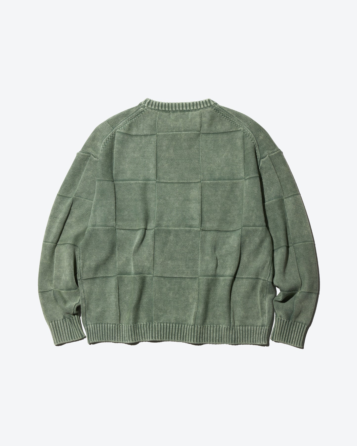 ACID WASH CHECKERED SWEATER