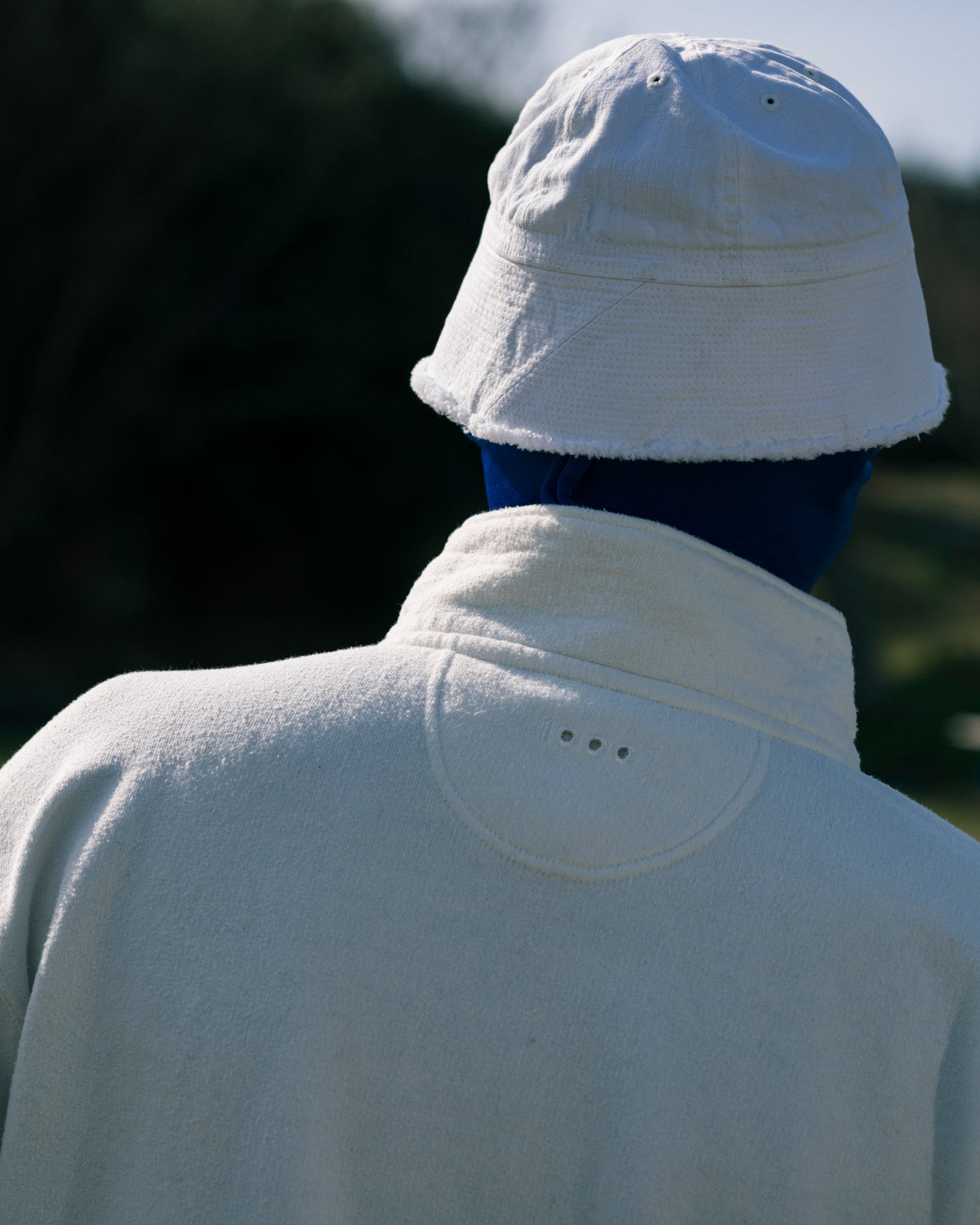 NEPPED HALF-ZIP PULLOVER