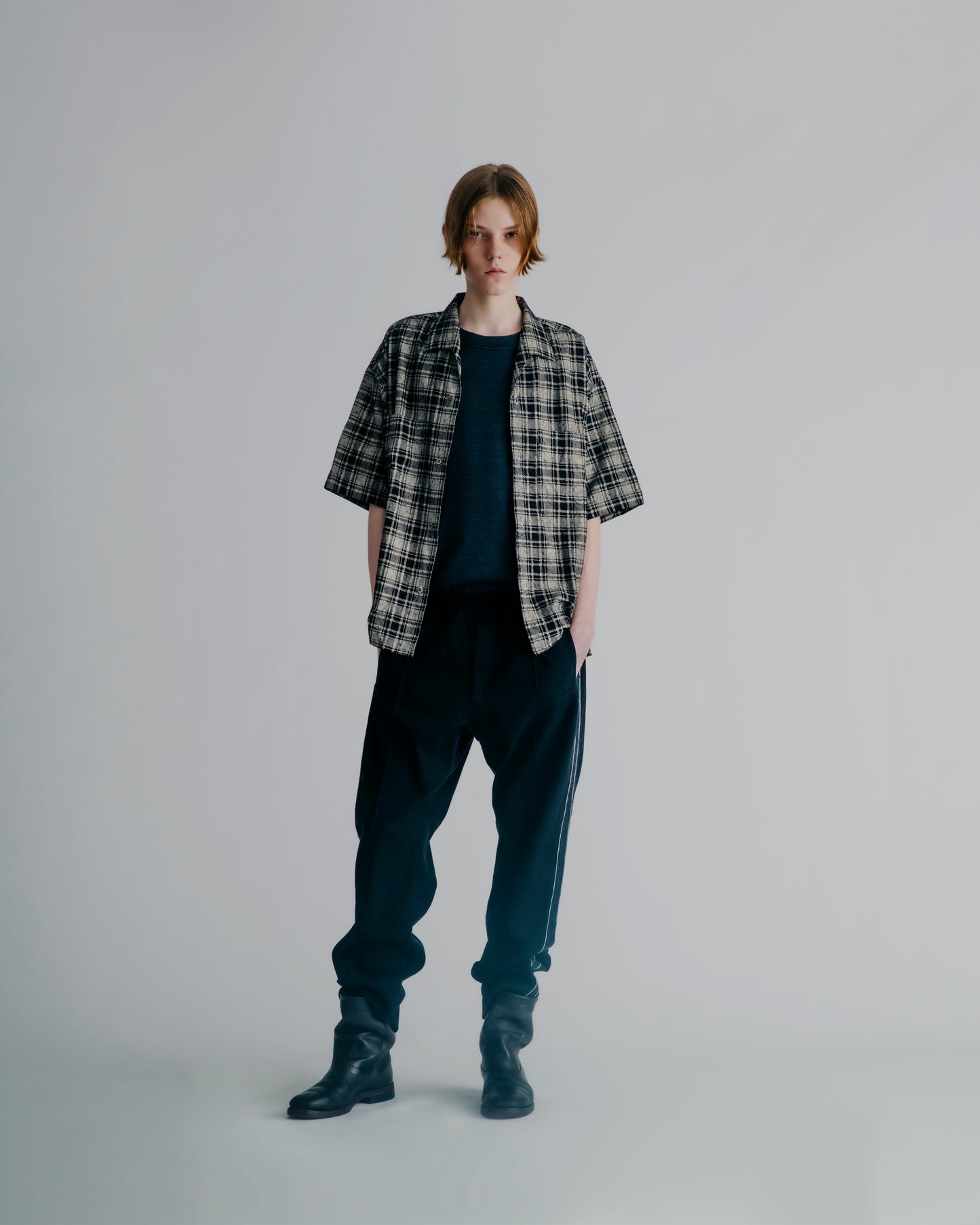 OLD CHECK SHARK COLLAR SHIRT - SS