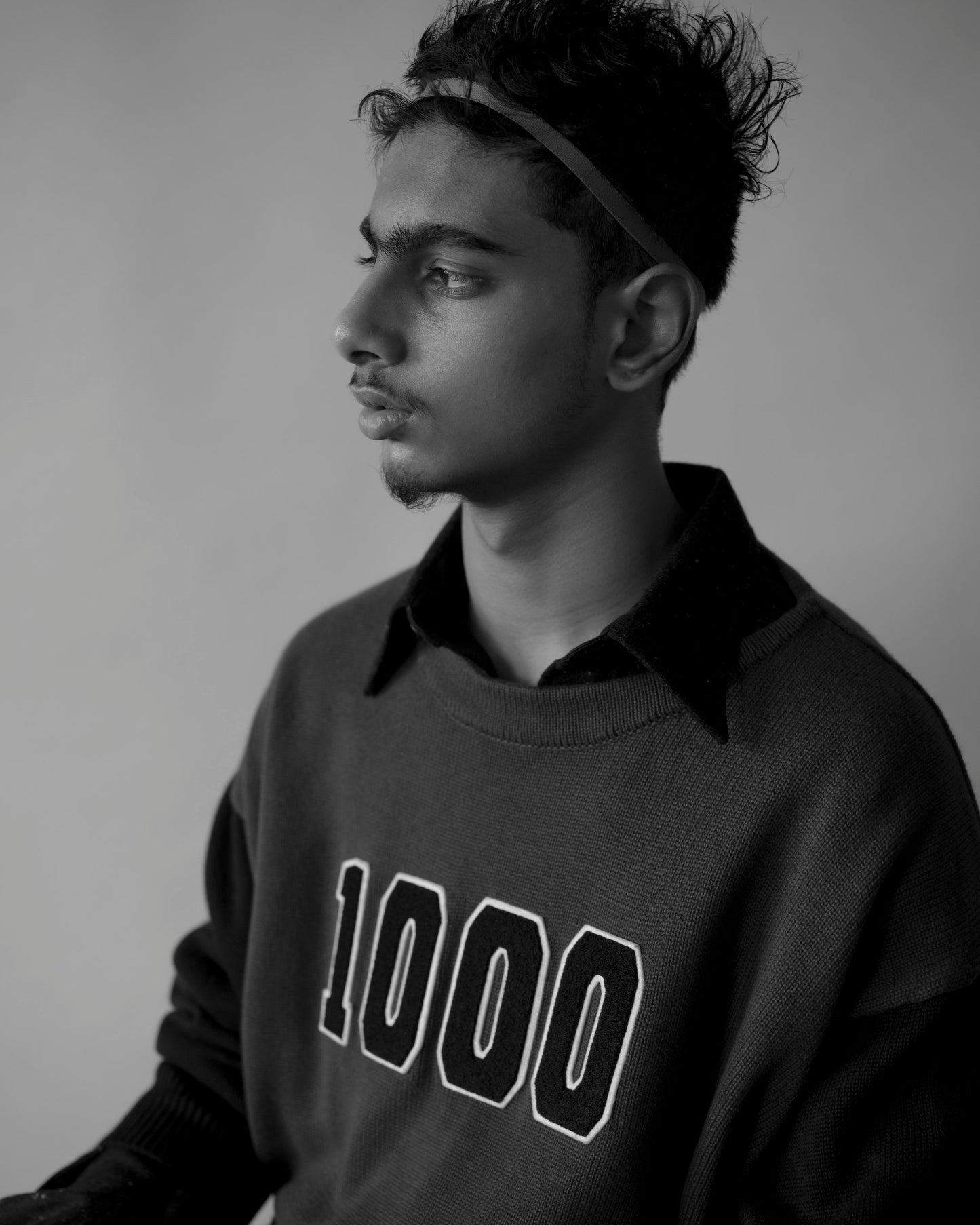 BICOLOR LETTERED SWEATER