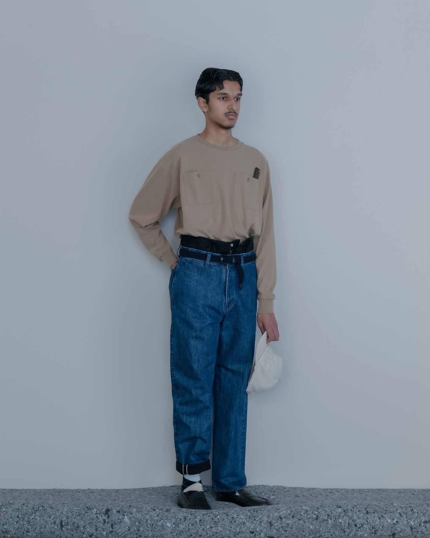 AGED W POCKET LS TEE