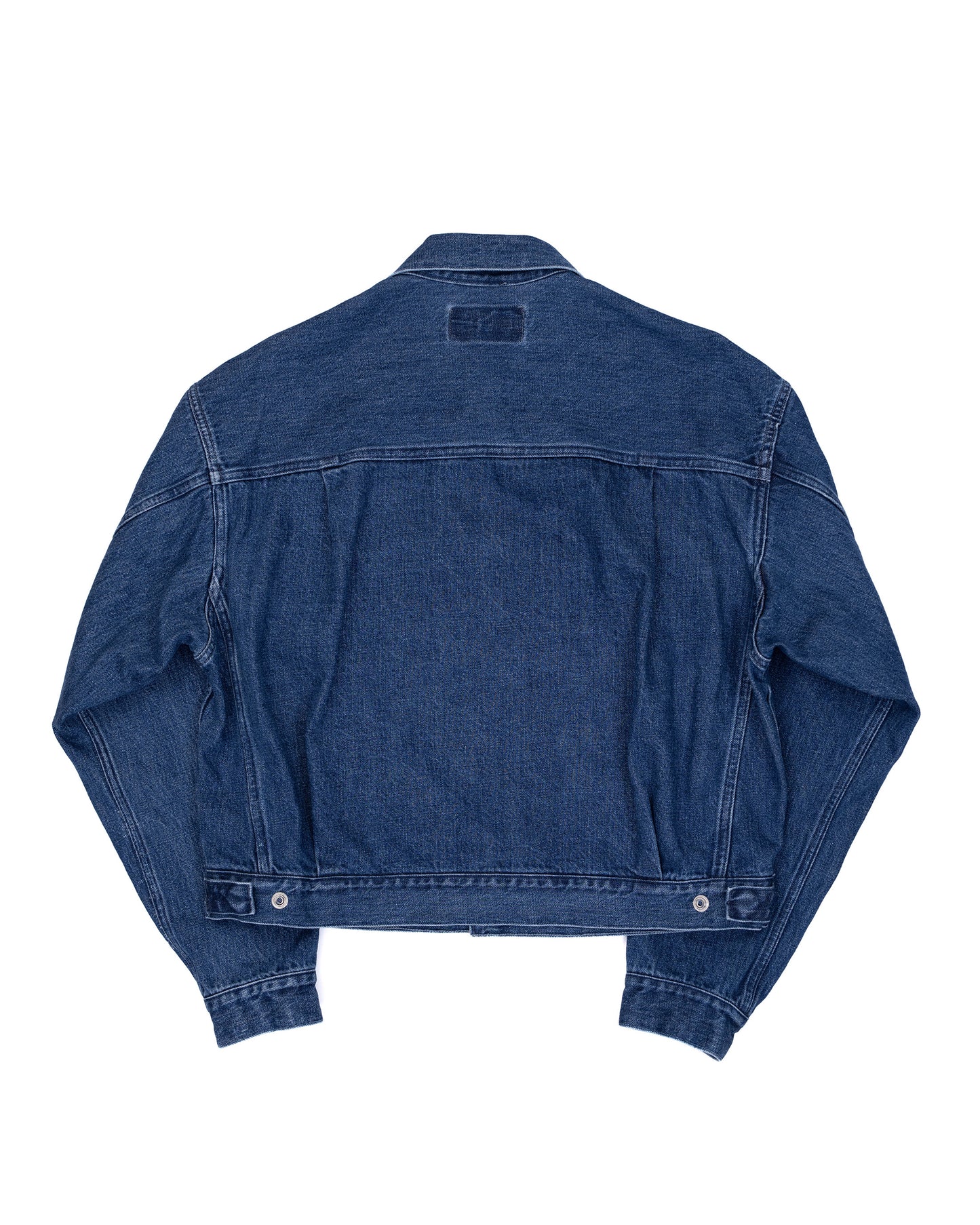 INVISIBLE PLEATED DENIM JACKET