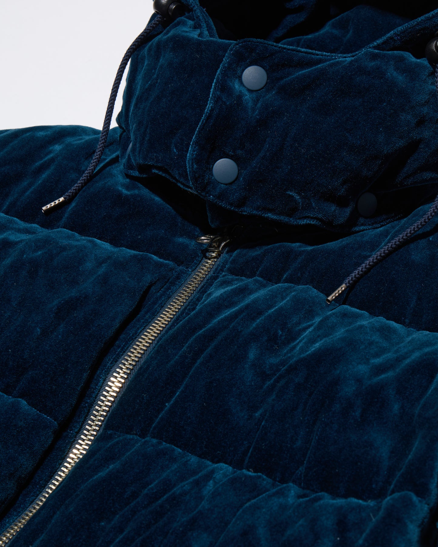 WRINKLED VELVET DOWN JACKET - REVERSIBLE