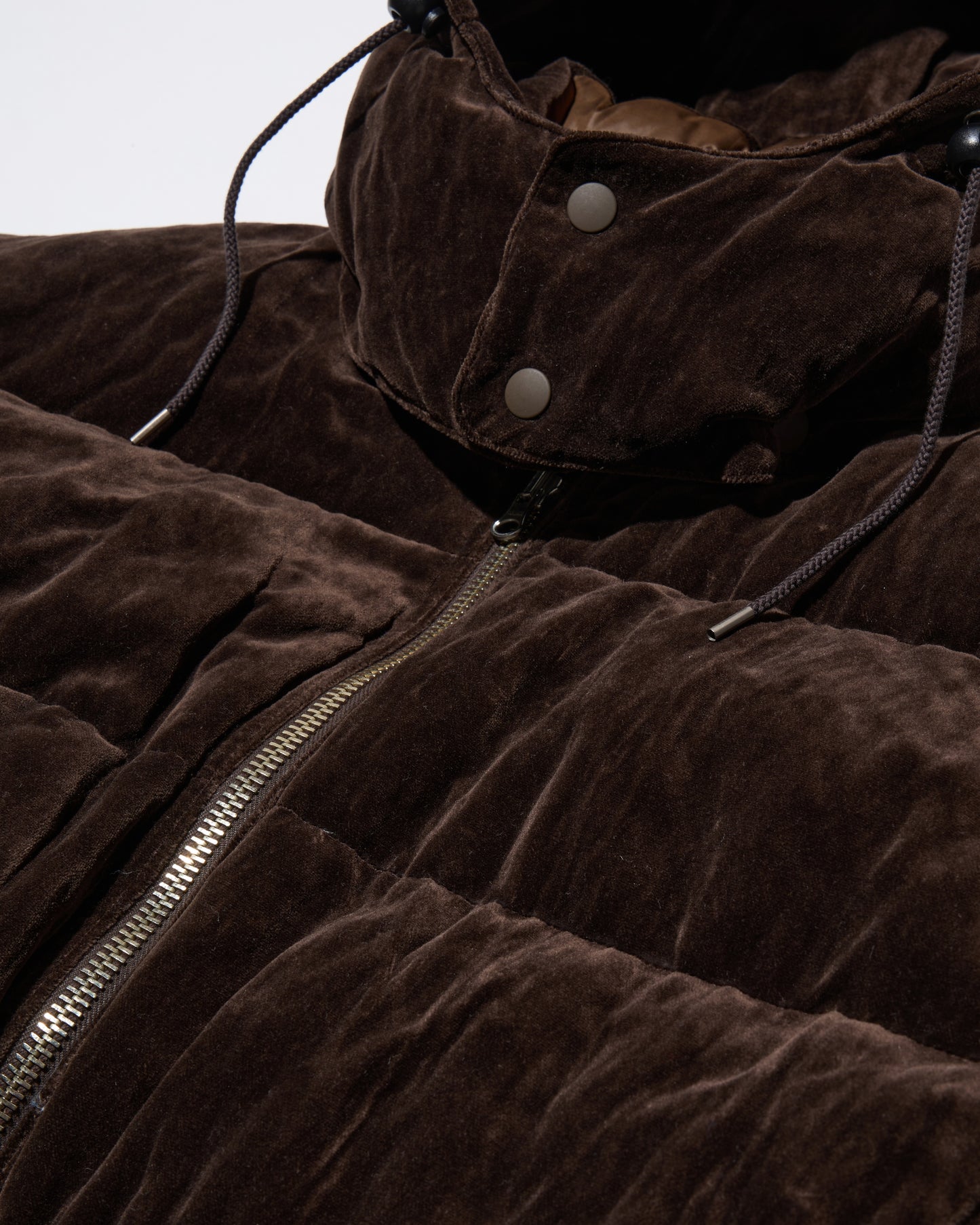 WRINKLED VELVET DOWN JACKET - REVERSIBLE