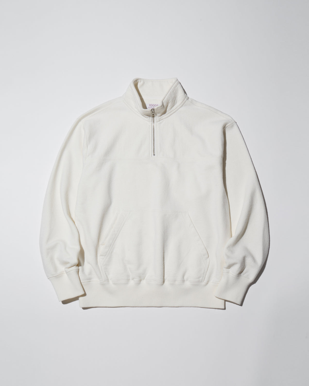 NEPPED HALF-ZIP PULLOVER