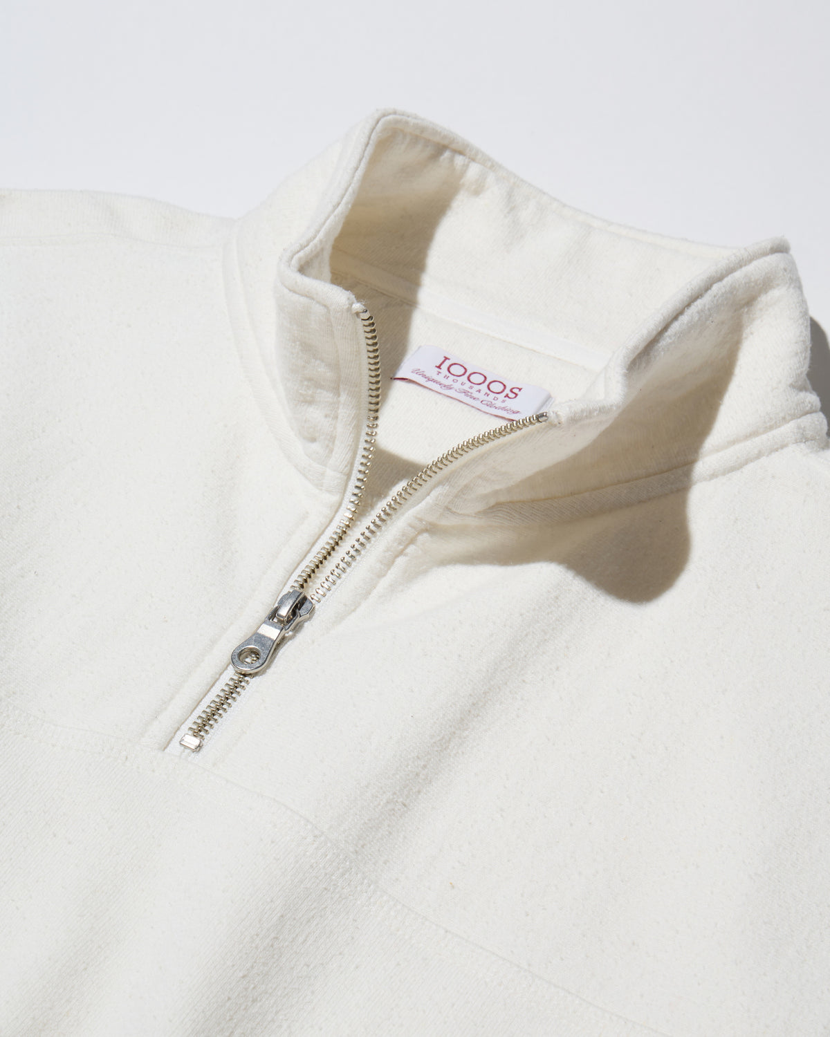 NEPPED HALF-ZIP PULLOVER