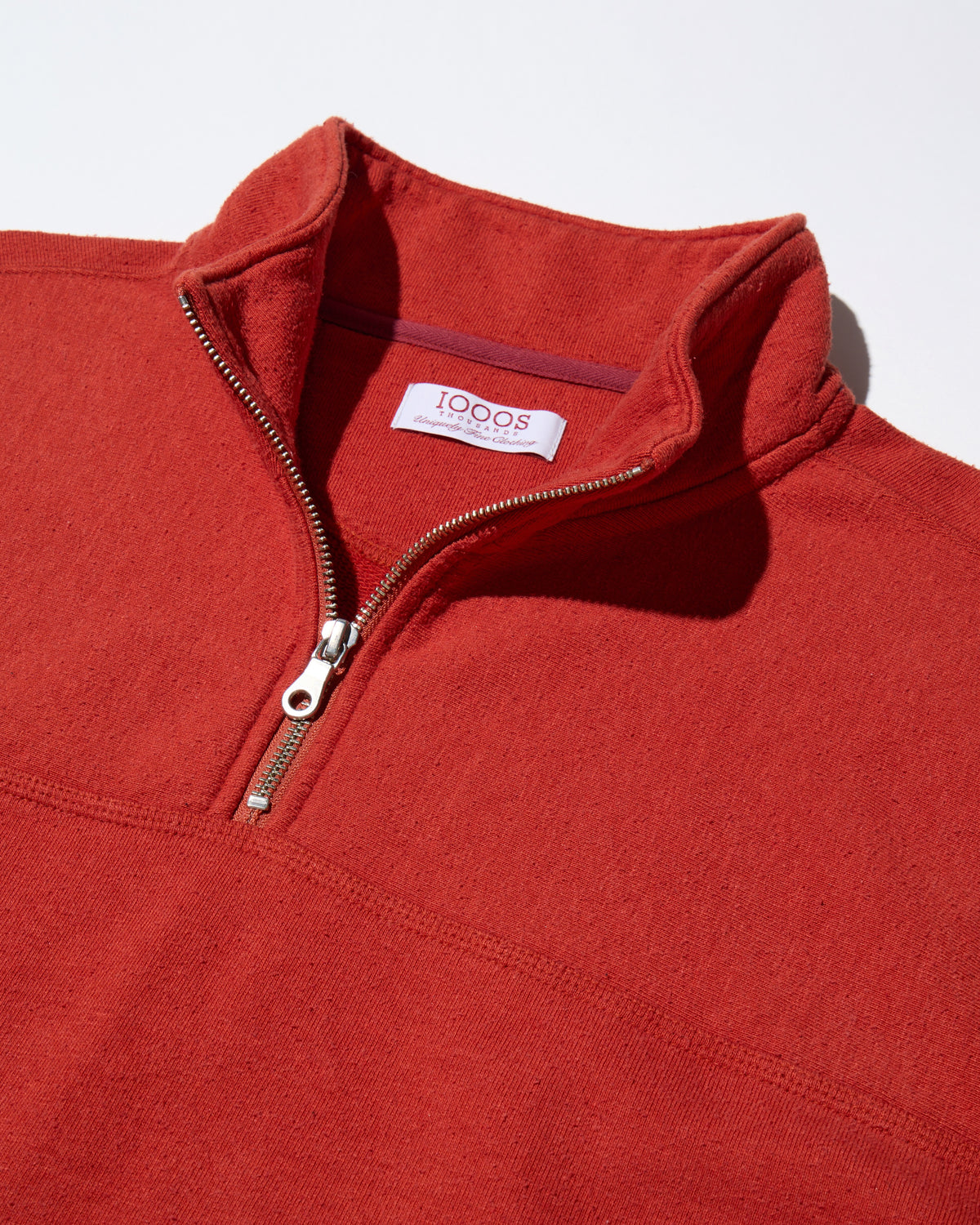 NEPPED HALF-ZIP PULLOVER