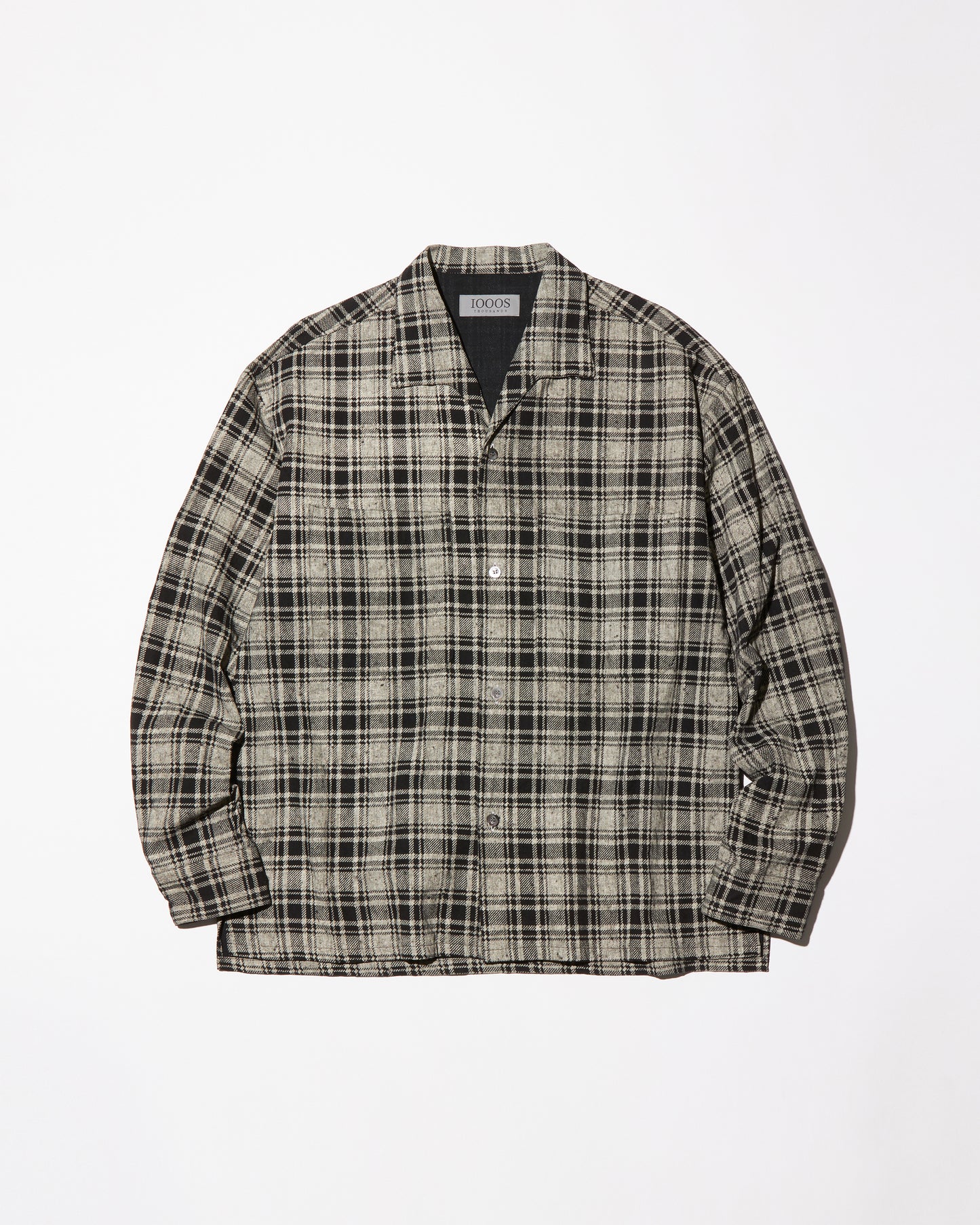 OLD CHECK SHARK COLLAR SHIRT - LS