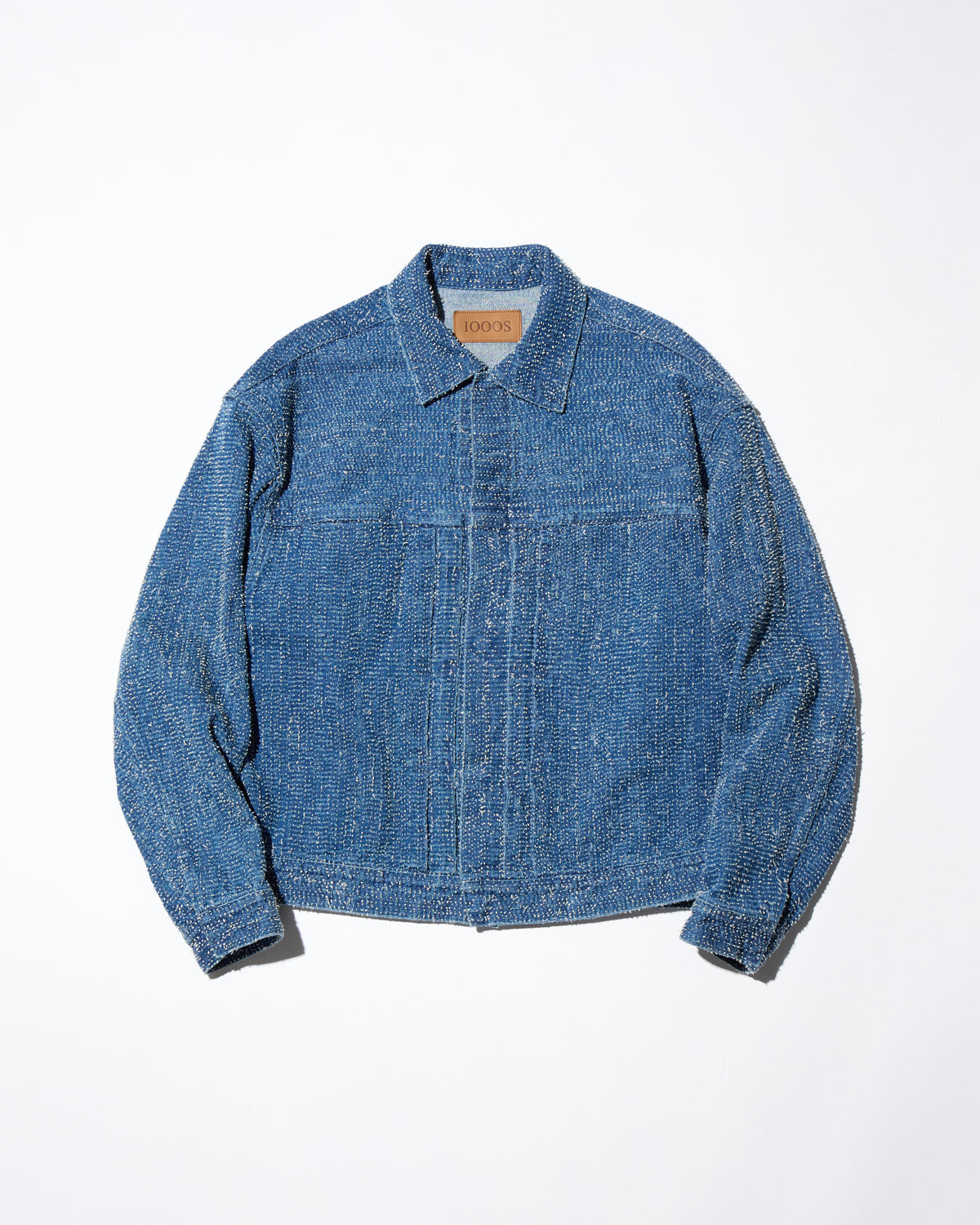 DAZZLE DENIM PLEATED JACKET - DIRTY