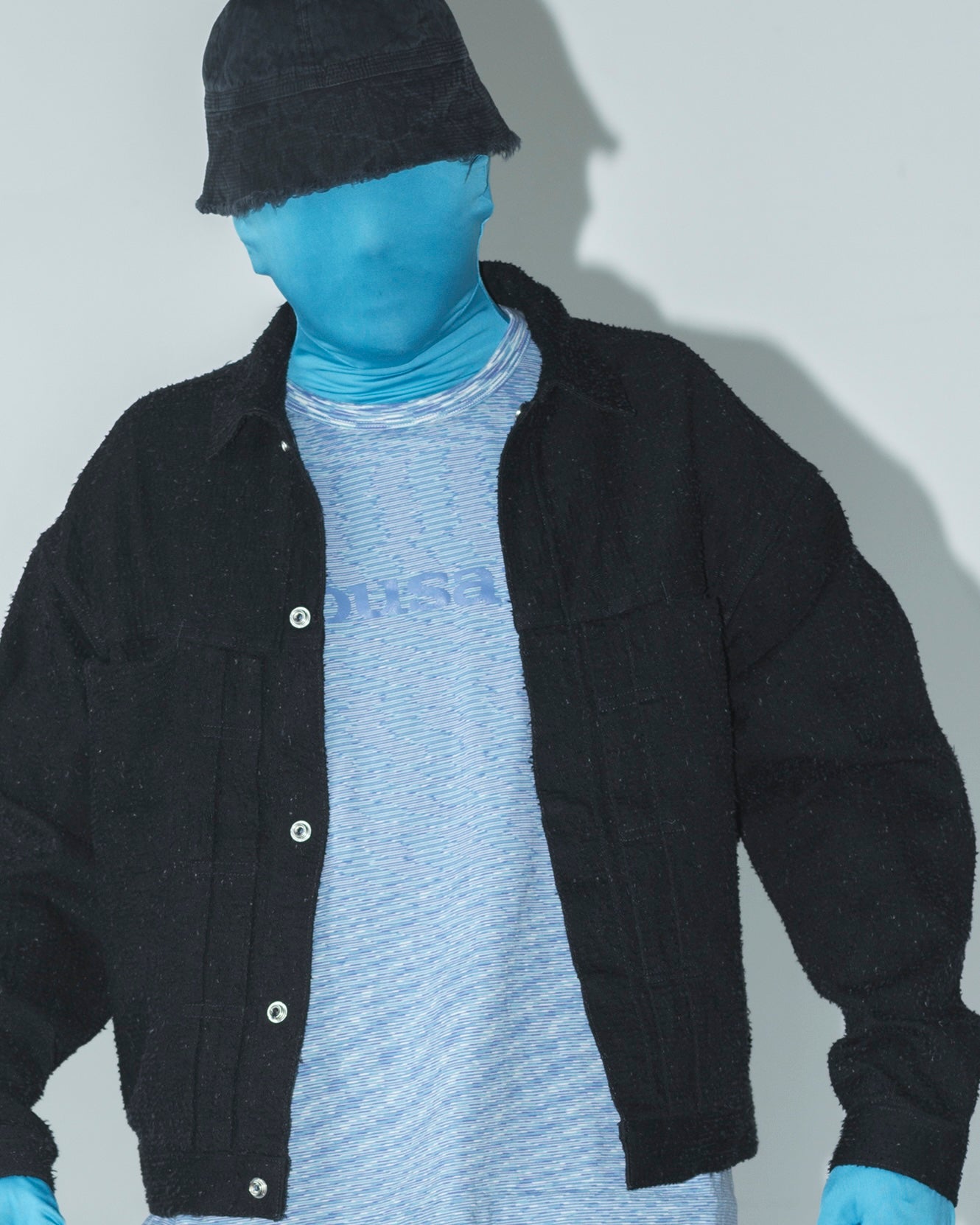 DAZZLE DENIM PLEATED JACKET