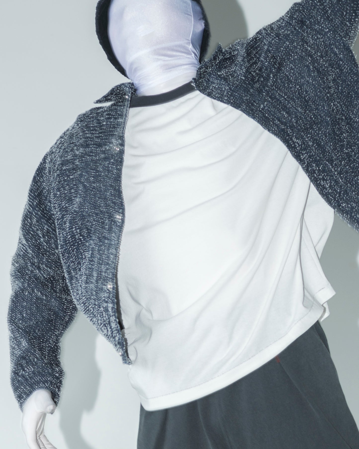 DAZZLE DENIM PLEATED JACKET